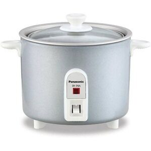 Panasonic SR-3NA Silver Automatic Rice Cooker 1.5 Cup Non-Stick Glass Lid